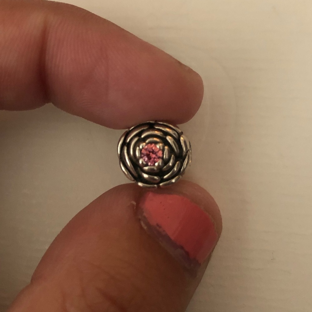 Pandora Sterling Silver Pink Flower Charm